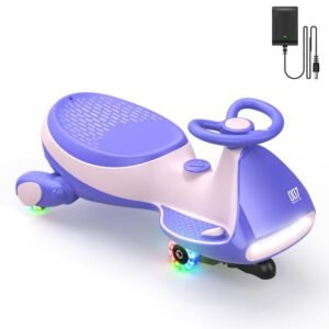 Coche eléctrico FanttikRide 12V N7 Pro con movimiento oscilante – Coche 2 en 1 con pedales, 2 velocidades, ruedas con luces intermitentes, Bluetooth y carga USB-C, para niños mayores de 3 años.